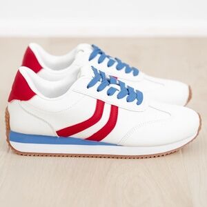 Corky's Sneakers Kickoff Red White and Blue